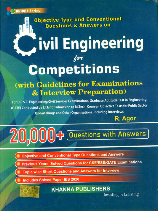 CIVIL ENGINEERING FOR COMPETITIONS - BY R. AGOR | KHANNA PUBLISHERS